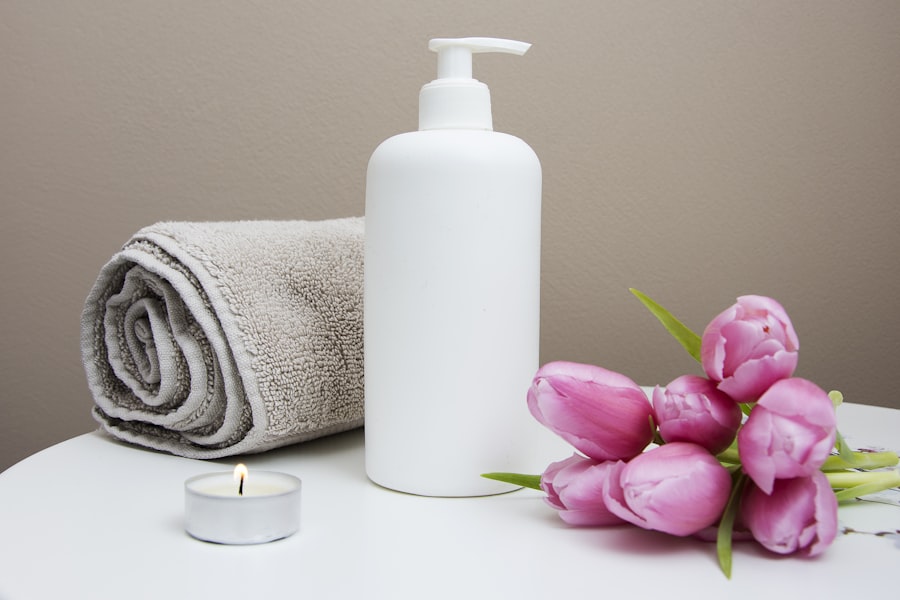 Clean, calm towel and care setup