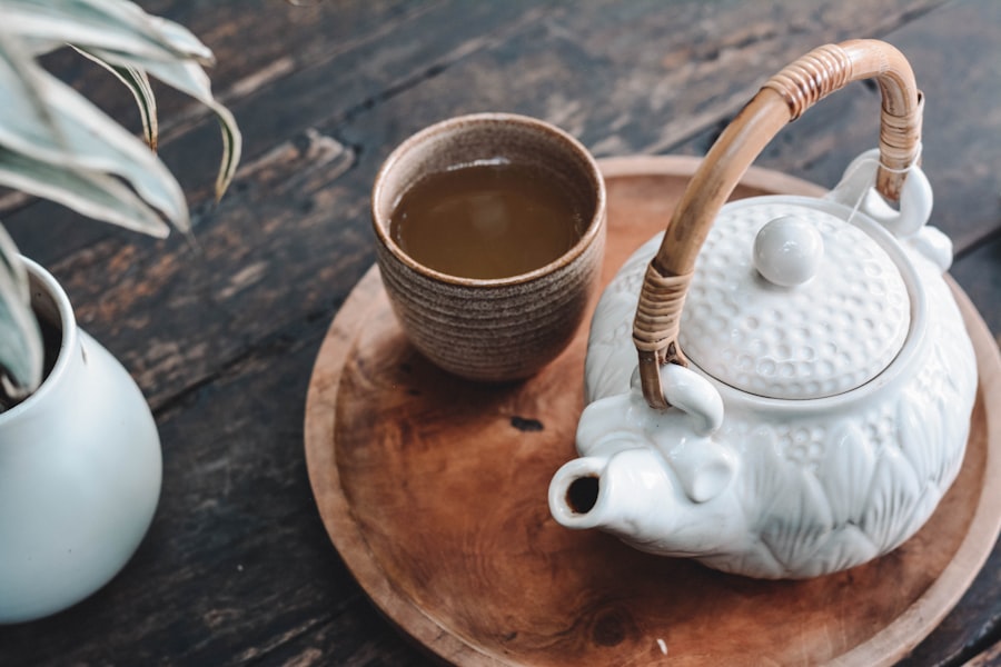 Warm tea prepared for aftercare